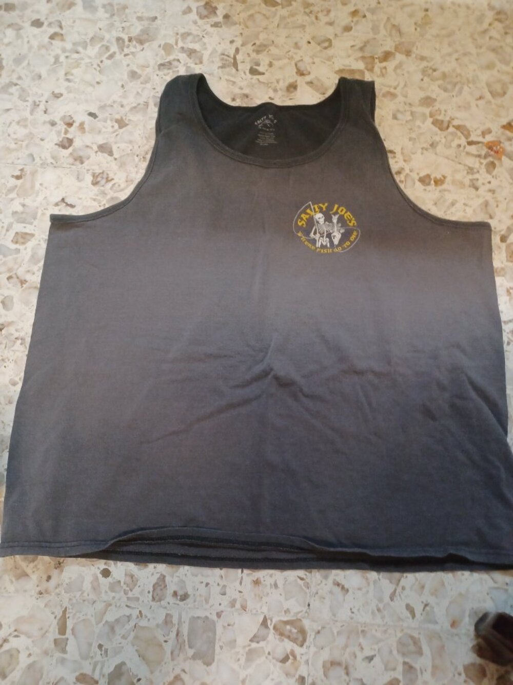 Salty Joes Men's Novelty Tank 2X Faded Gray